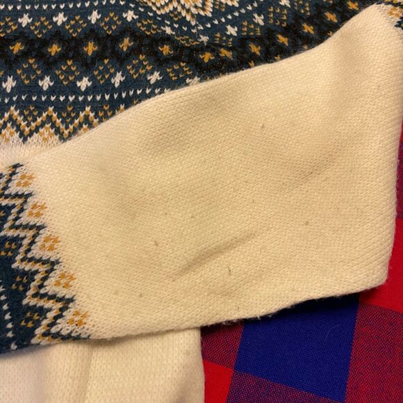 Anderson Little Co. Fair Isle Nordic VTG Acrylic Orlon Sweater Jacket Sz Large - Picture 9 of 10
